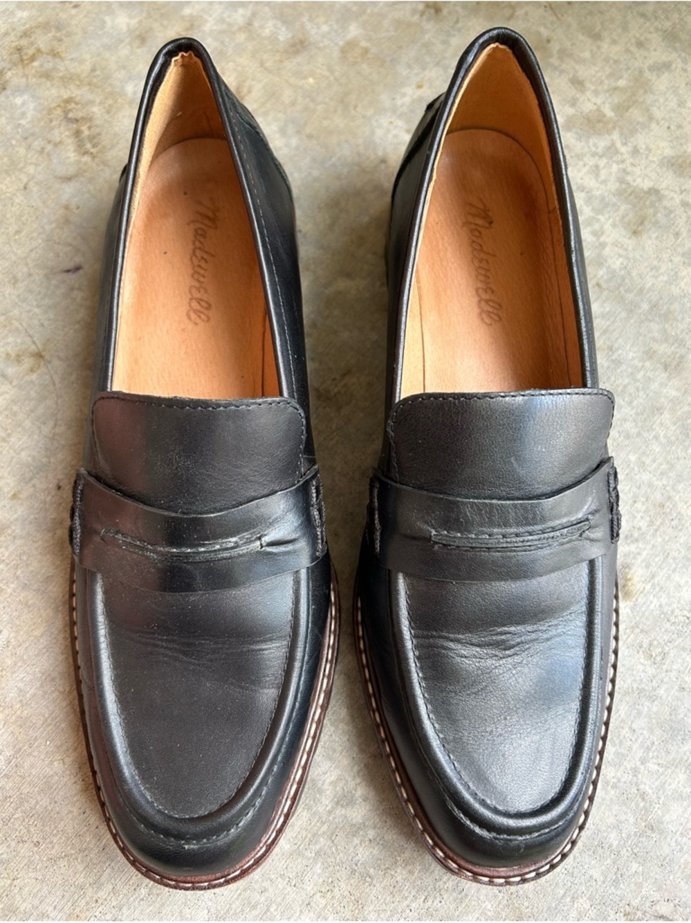 Madewell The Corinne Lugsole Loafer Black Leather 8.5